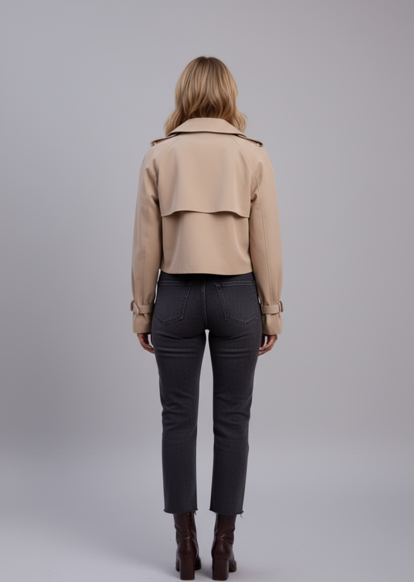 Nina - Cropped Trench Coat