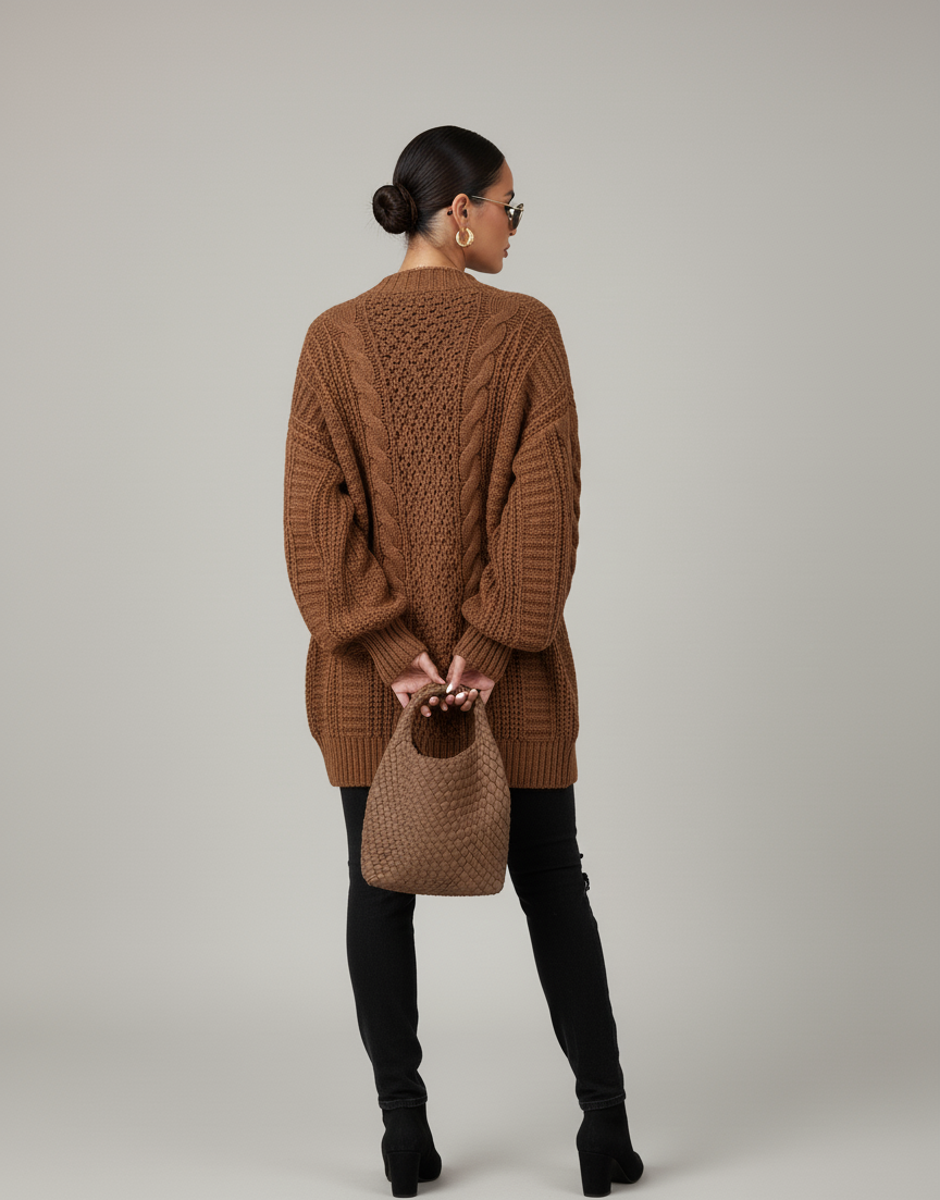 Evelin - Cable Knit Cardigan