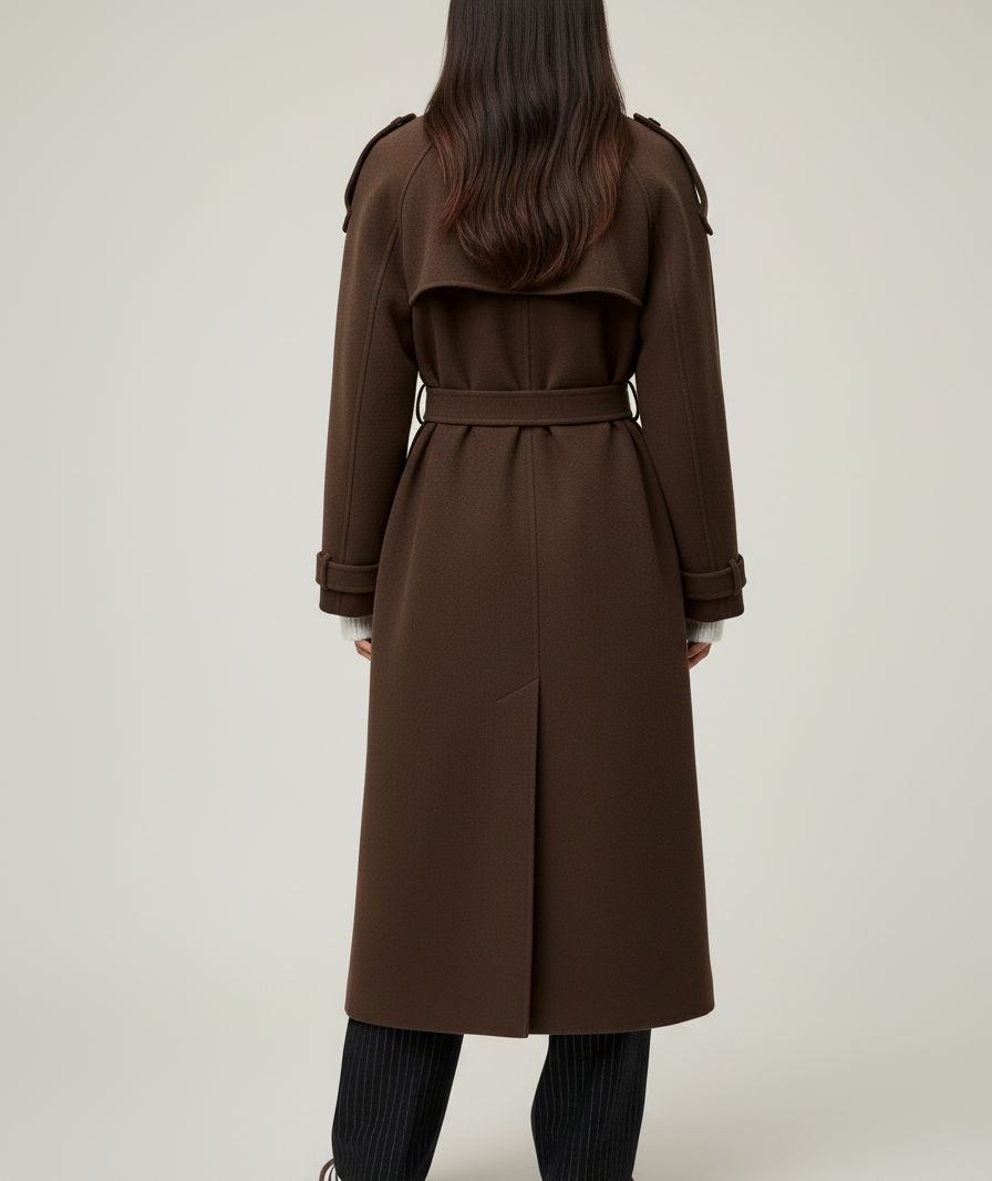 Noura - Wool-Blend Trench Coat