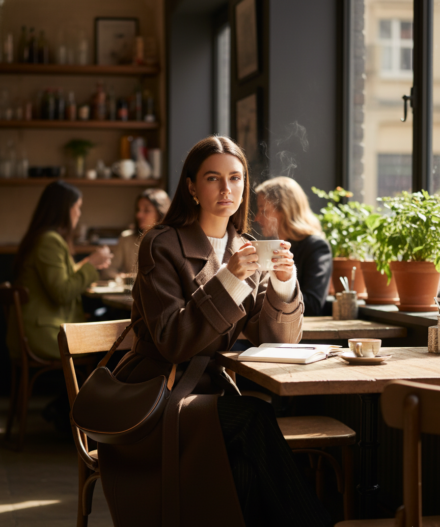 Noura - Wool-Blend Trench Coat