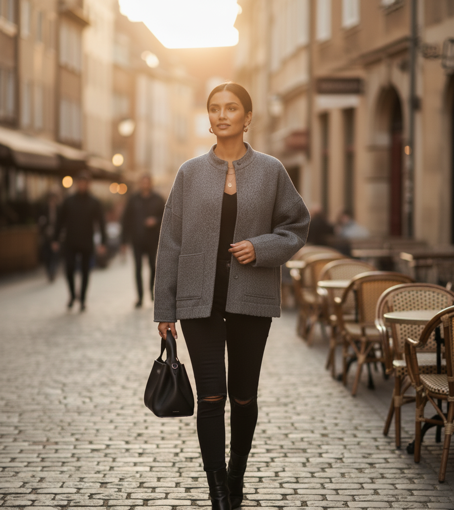 Moana - Wool-Blend Oversized Jacket