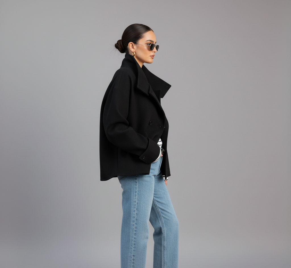 Aya - Oversized High-Neck Coat